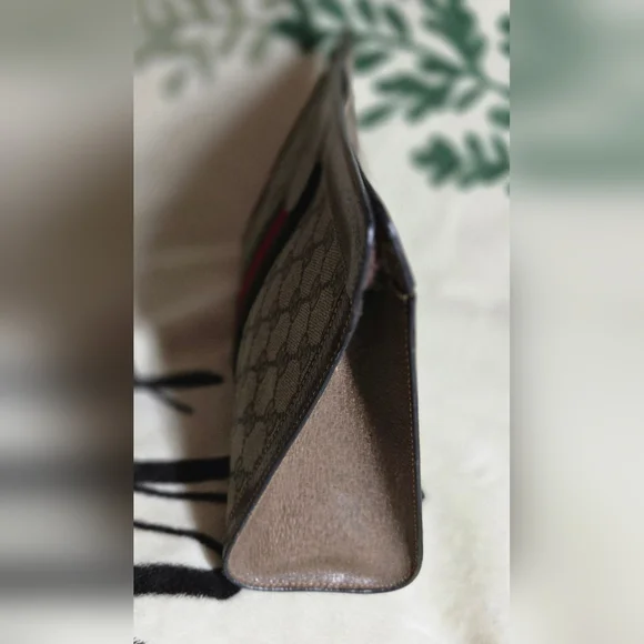 💯 Authentic Vintage Gucci Supreme Web Sherry Line Clutch - Picture 7 of 12